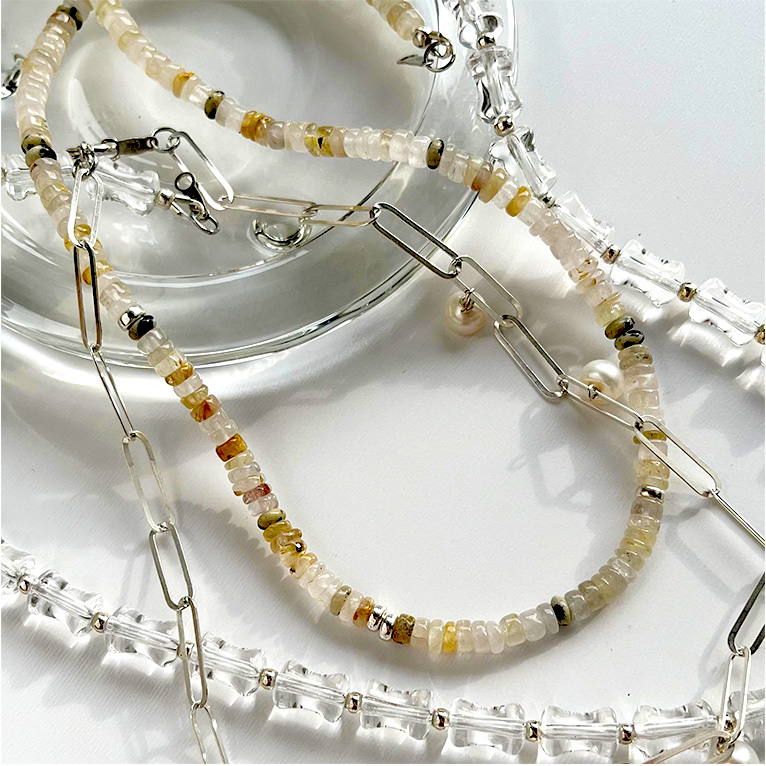rutile quartz necklace