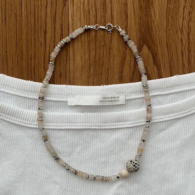 rutilated quartz Jasper necklace