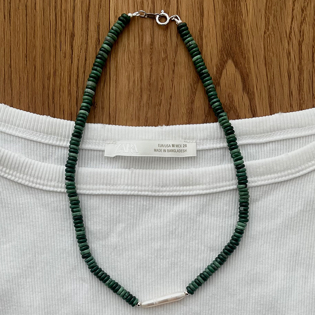 pearl stick necklace