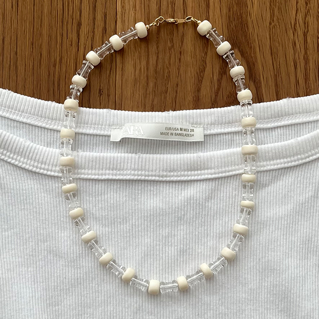 clear born necklace
